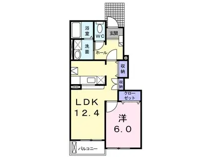 ブリーゼ(1LDK/1階)の間取り写真