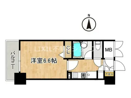 ダイアパレス高田本町(1K/3階)の間取り写真