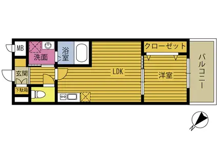 アルタアビエス(1LDK/1階)の間取り写真
