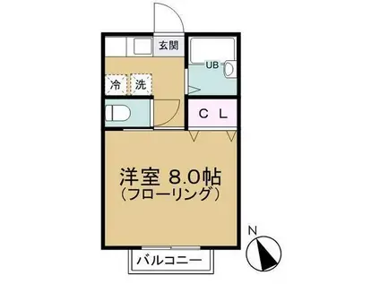 メゾン小松(1K/2階)の間取り写真