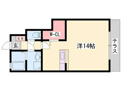 ホワイト・コースト壱番館(ワンルーム/1階)の間取り写真