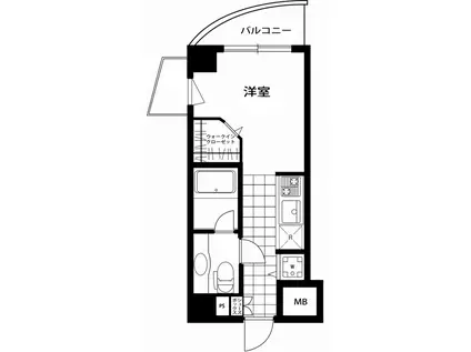 アーバンファースト神楽坂(1K/7階)の間取り写真