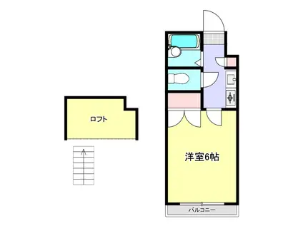PROSPER八王寺(1K/2階)の間取り写真