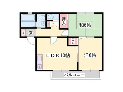 エミネンスコート(2LDK/2階)の間取り写真