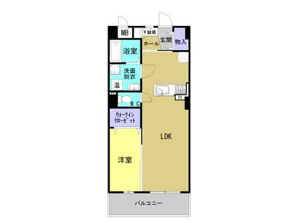 アーバンクレスト(1LDK/3階)の間取り写真