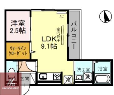 NAPSQUARE(1LDK/2階)の間取り写真