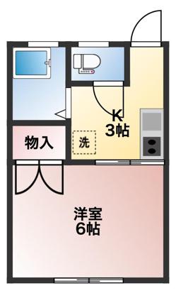 さくらハイツ(1K/1階)の間取り写真