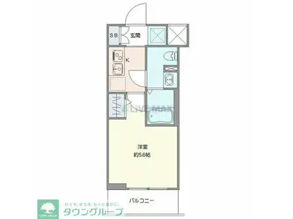 ジェノヴィア天王台(1K/2階)の間取り写真