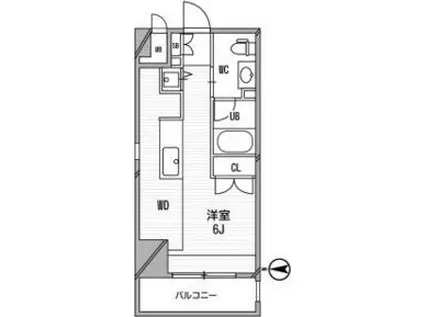 アーデンタワー南堀江(ワンルーム/10階)の間取り写真