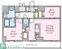 S-RESIDENCE板橋大山CLAIR(2LDK/7階)の間取り写真