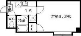 CORE24B(1K/2階)の間取り写真