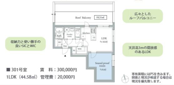 ASTILE STUDIO 三軒茶屋(1LDK/3階)の間取り写真