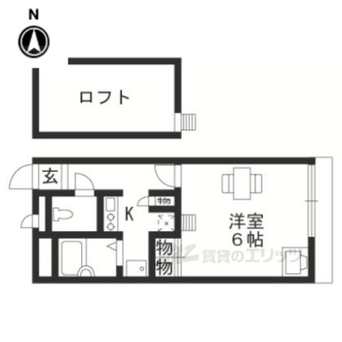 レオパレス高瀬川(1K/1階)の間取り写真