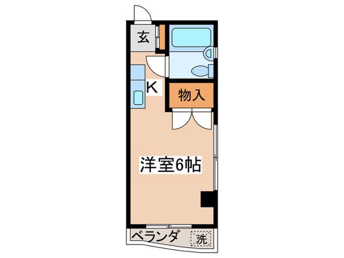 NT向原コーポ2(1K/2階)の間取り写真