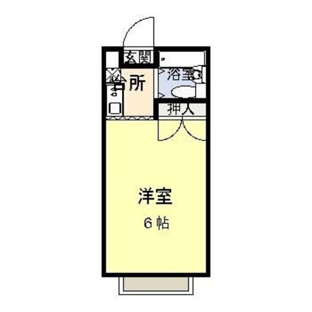グリーンベル(1K/2階)の間取り写真