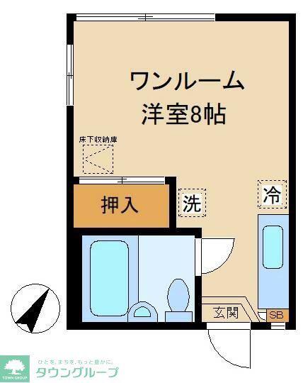 グランジュール(ワンルーム/1階)の間取り写真
