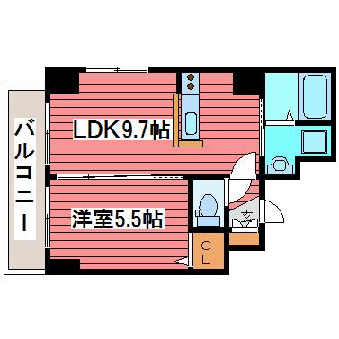S-FORT福住 (1LDK/2階)の間取り写真
