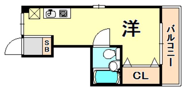 木村ビル(ワンルーム/3階)の間取り写真