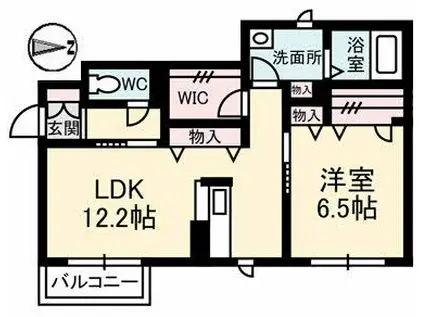 シャーメゾンT・K(1LDK/1階)の間取り写真