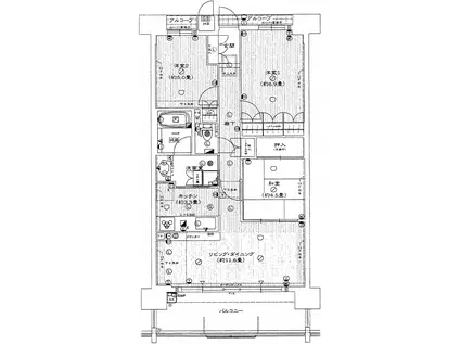 藤和シティホームズ大阪城北(3LDK/4階)の間取り写真