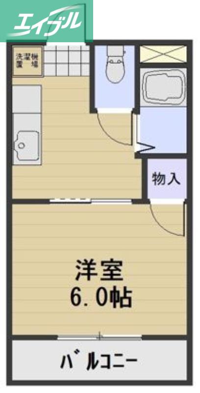 ロイヤル神田(1DK/3階)の間取り写真