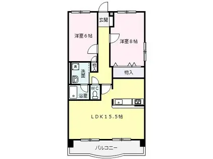 LOTOS BLUME I(2LDK/1階)の間取り写真