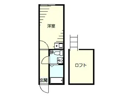ユナイト北品川ジュピター(ワンルーム/1階)の間取り写真