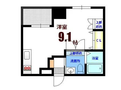 オリエントビル NO.77(ワンルーム/11階)の間取り写真