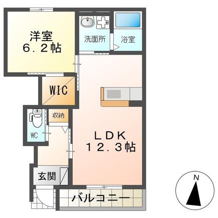 PENTAS(1LDK/1階)の間取り写真