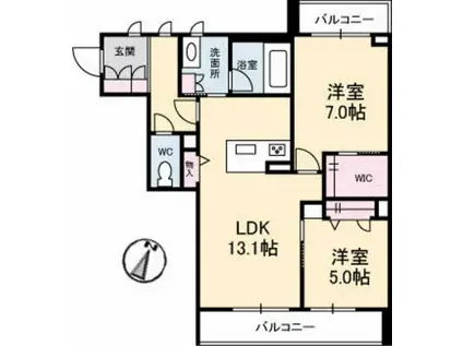 LAFITE(2LDK/3階)の間取り写真