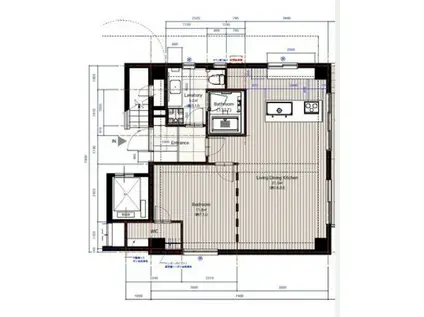 富士レジデンス(1LDK/4階)の間取り写真
