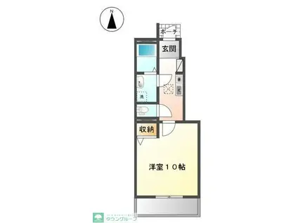 ル・ココン富士(1K/1階)の間取り写真