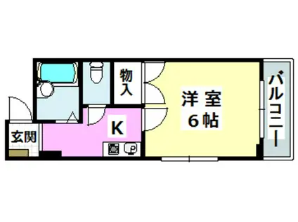 宮元七番館(1K/3階)の間取り写真
