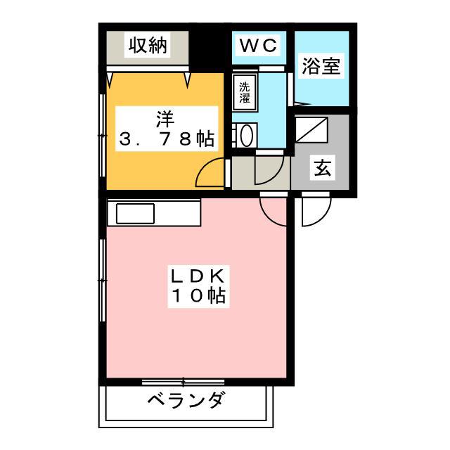 Kヒルズたまプラーザ(1LDK/3階)の間取り写真