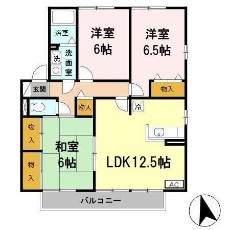 フォレスト21(3LDK/2階)の間取り写真