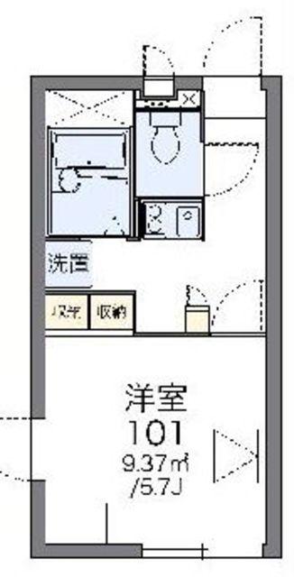 レオパレスアイリス(1K/1階)の間取り写真