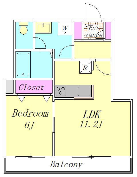 コモーダ大森南(1LDK/2階)の間取り写真