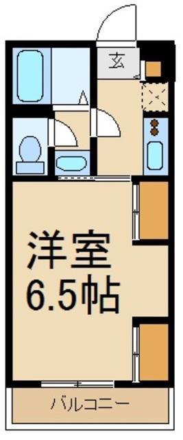 リブリ・南浦和(1K/2階)の間取り写真