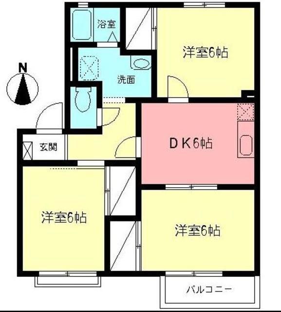 マルベリーE(3DK/2階)の間取り写真