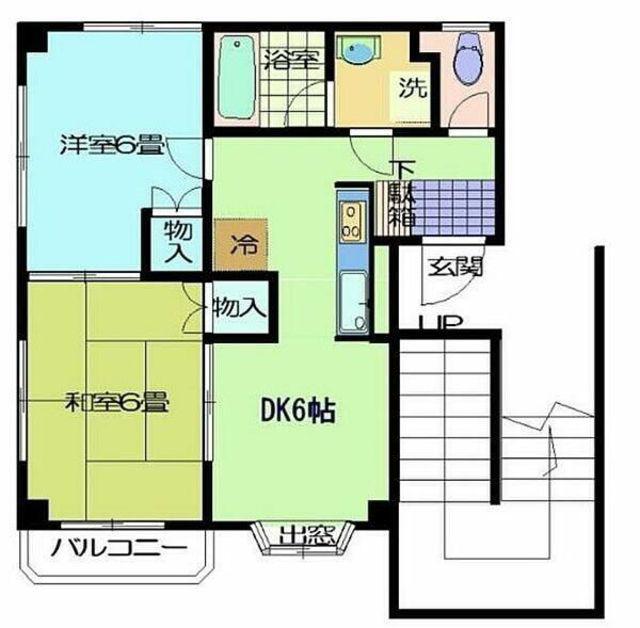 アネックス大沢(2DK/3階)の間取り写真