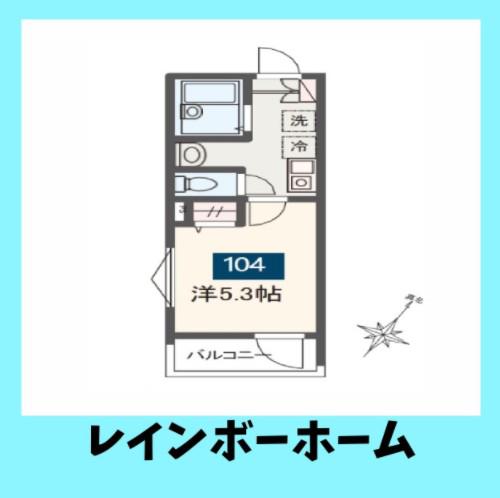 MELDIAみのり台II(1K/1階)の間取り写真