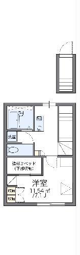 レオパレス松島(1K/2階)の間取り写真