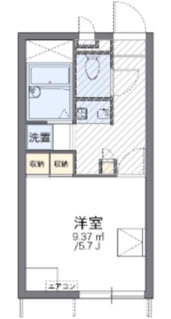 レオパレスSTR(1K/1階)の間取り写真