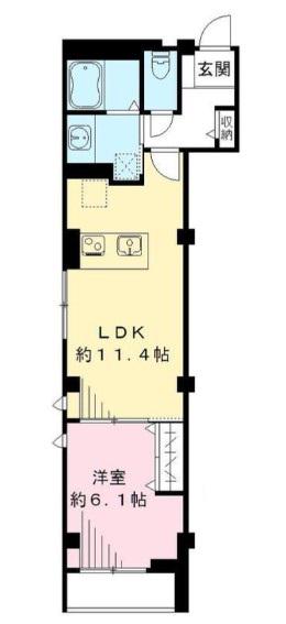 サウス SIDE 11(1LDK/2階)の間取り写真