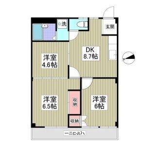 メゾンサクセスB(3DK/2階)の間取り写真