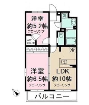 コンシェリーコート(2LDK/2階)の間取り写真