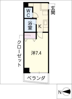 VIVRE三ツ葉(1K/5階)の間取り写真