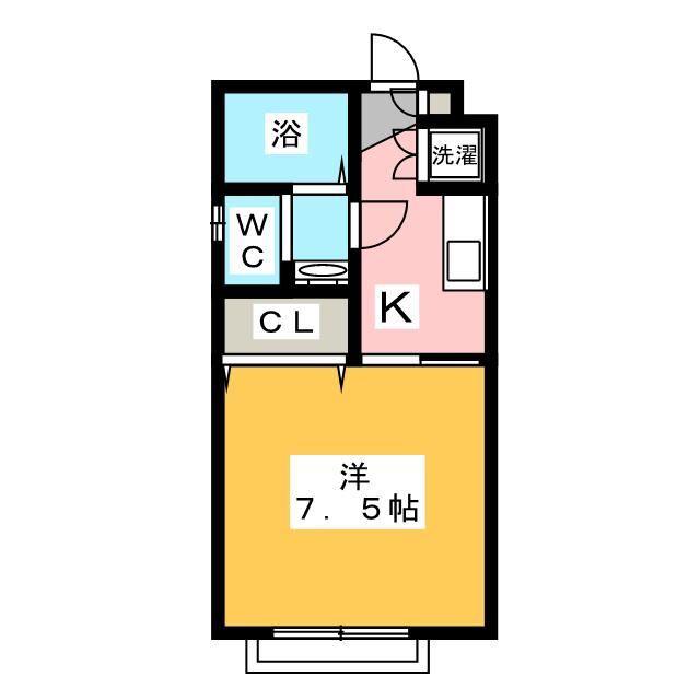 セゾン アムール(1K/1階)の間取り写真