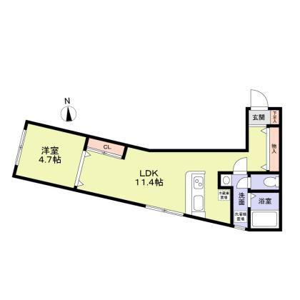 ECOLUXE(1LDK/2階)の間取り写真