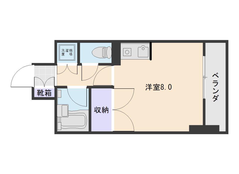 セントラルパレス(ワンルーム/4階)の間取り写真